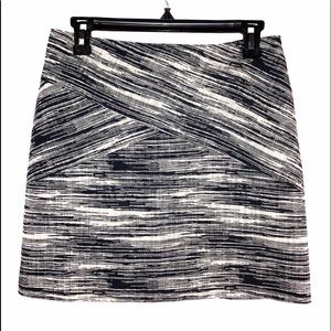 Navy Blue Marled Woven Skirt, Size S